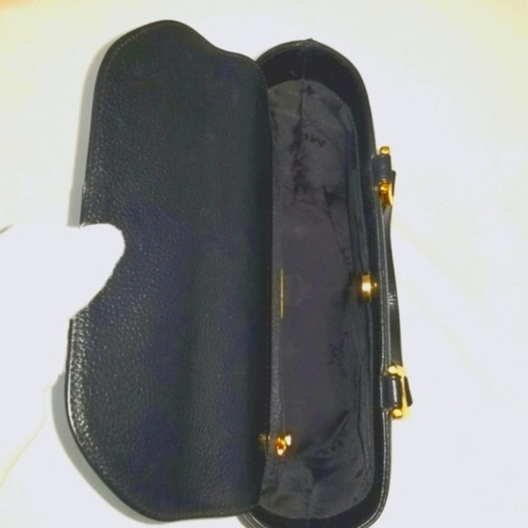 MCM Black Leather Flap Bag with COA - Picture 9 of 14